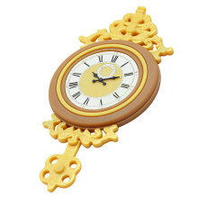 Portable Miniature Retro European Wall Clock-carved wall clock