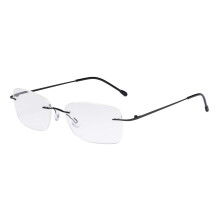 Lightweight Rimless Reading Glasses for Women Black +1.00 Magnification Clear Vision Readers