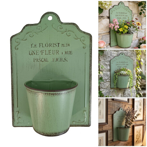 Elegant Bucket Space Saving Wall Hanging Iron Shelf For-White 2
