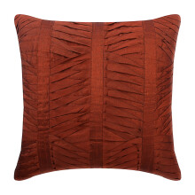 Capa de Almofada Personalizada, Cor Ferrugem, Estilo Europeu, 65x65cm (26x26 polegadas), Capas de Almofada de Seda Estilo Europeu, Listradas, com