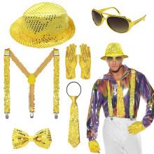 3/4/5/6Pcs Dance Star Costume Hat Suspenders Bowtie-Set 6