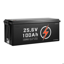 Lithium-Ionen-Batterie 24 V LiFePO4 100 Ah mit Bluetooth-Duoku-BMS 50 A integriert-wiederaufladbar und Tiefentladung-4000 Zyklen-2560 Wh