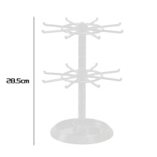 2X Soporte de ExhibicióN Giratorio de AcríLico para Encimera, Soporte Giratorio Ajustable para 2 NeumáTicos, Baratijas, Organizador de Joyas,