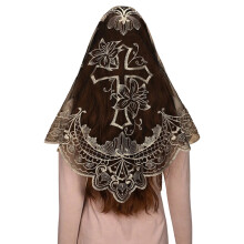 Trendy Lace Trimmed Mantilla Cover Multipurpose Headwear for Sun