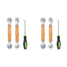 Juego Herramientas Pantalla 6 Piezas, Herramienta Rodillo Estriado para Pantalla Ventana, Kit Reparación Puerta Pantalla Cambiador Presión Pantalla,