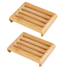 2 Pack Self Draining Soap Dish for Bathroom and Kitchen, Extends Bar Soap Lifespan, Easy Clean