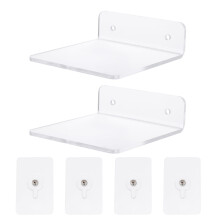 Zestaw półek wiszących z akrylu – 10x10x5 cm, przezroczysty