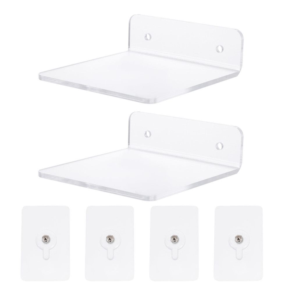 Acrylic Floating Shelf Set Â 10X10x5cm Transparent 9009879396864