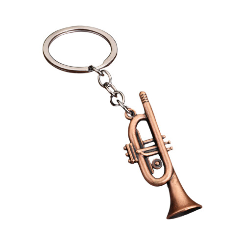 Porte-clés Mini Sax classique, Construction en métal-Rouge B