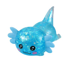 Fun Axolotl Sensory Toy With Gentle Rebound Texture For-Blue