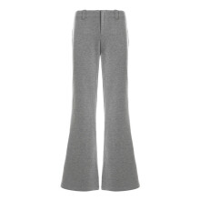 Women's Elegant Gray Wide Leg Lounges Pants Stretchy Viscose-M