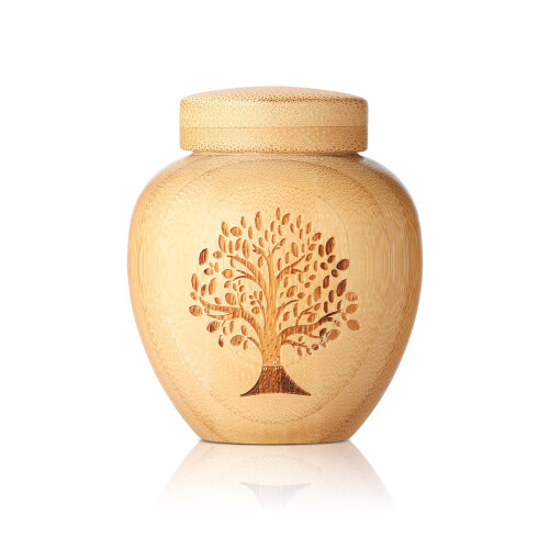 Simple Ashes Urn Memorial Wooden Cremation Box Grateful Tree