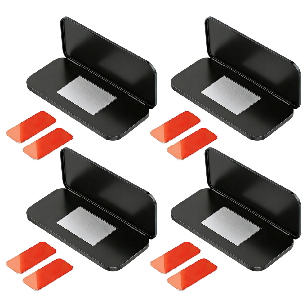 Stainless Steel Cabinet Door Magnetic Stoppers-Black 4Pcs 7696001846070