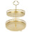 Double-Layer Storage Rack, Metal Tiered Tray for Fruit, Dessert, Snack, Large Capacity Sturdy Iron Material 1