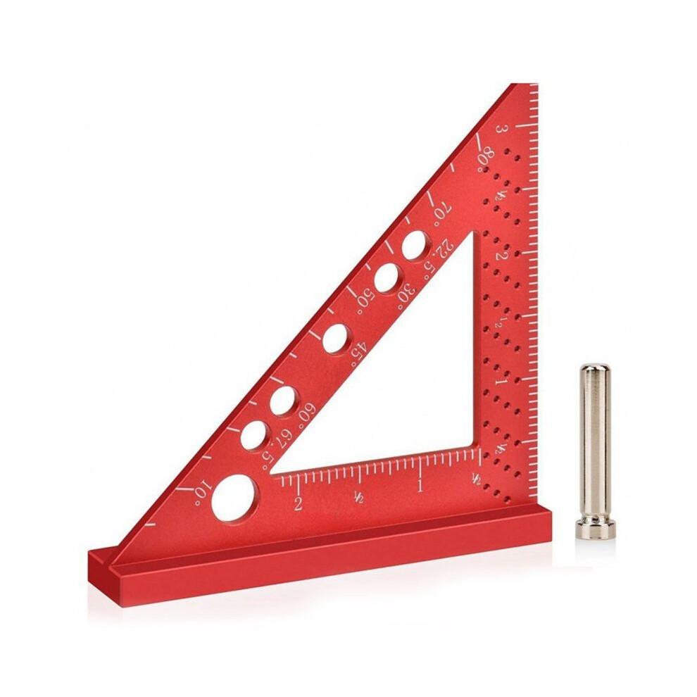 90 Degree Carpenter Square With Scribe Holes, Precision Woodworking Machinist Measuring Tool 6031011498511