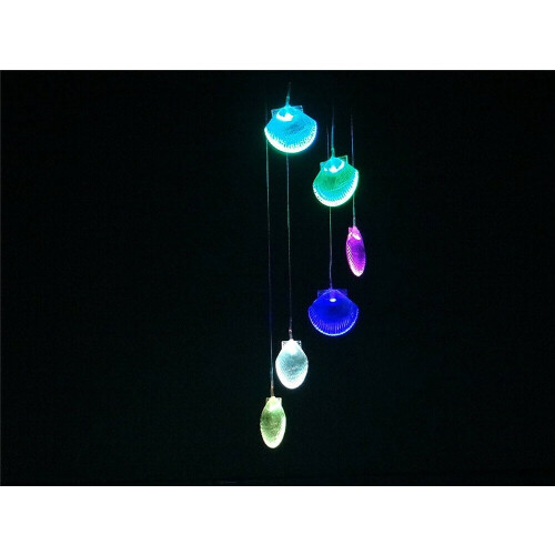 Solar LED wind chimes color changing garden decor 2