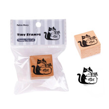 Creative Handmade Wooden Cats Stamps For Journal-secretly drink