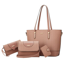 Zeitgenössische Damen-Umhängetasche mit Reißverschluss und-Rosa