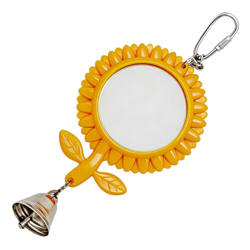 Interactive Bird Mirror Toy with Bright Sun Flower Shape Double