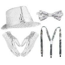 3/4/5/6Pcs Dance Star Costume Accessories Hat Suspenders-Set 2