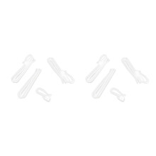 Cârlige reglabile pentru perdele din plastic alb, 400 buc, 9 cm