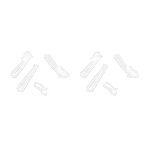 Cârlige reglabile pentru perdele din plastic alb, 400 buc, 9 cm