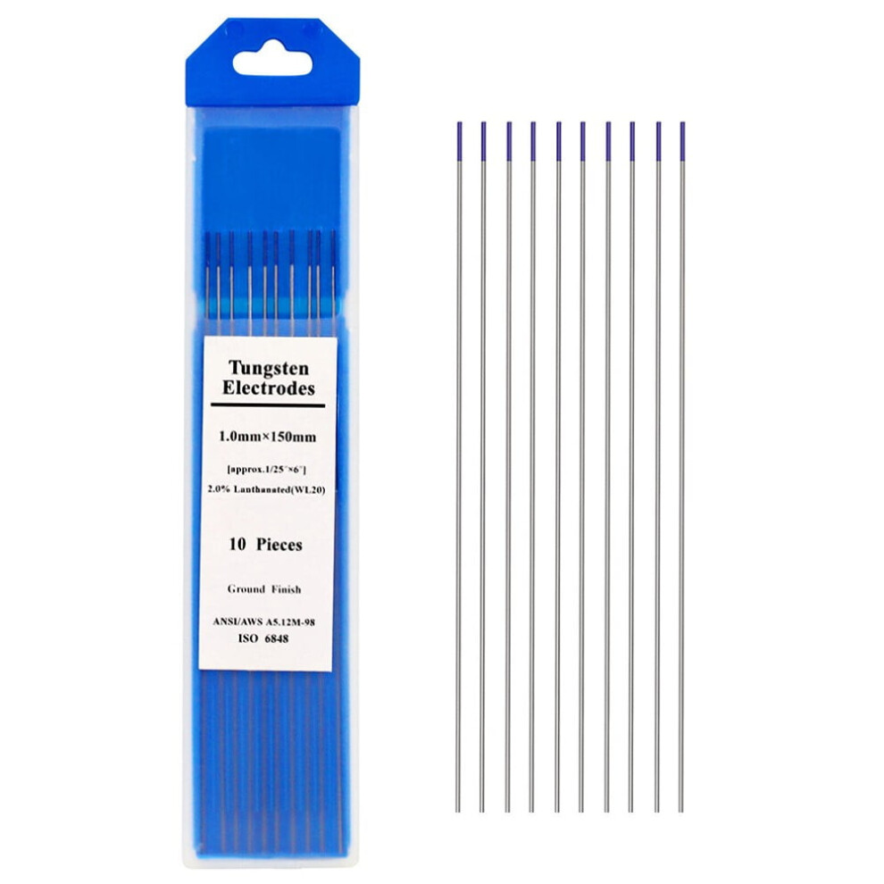 Lanthanated Tungsten Electrodes Wl20 Blue 1.0X150mm 10Pcs 9009879388173