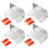 Concealed Mounting Cabinet Door Magnetic Stoppers-Silver 4pcs 1