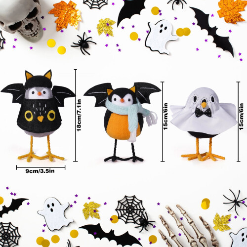 Halloween Plysjfugldekorasjon Spøkelsesgresskartema 2