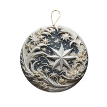 Ornament acrilic Scena Nașterii Domnului 8,9 cm