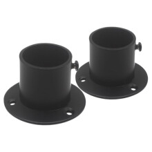 Nerezová základna sprchové tyče průměr 25 mm, 2 ks