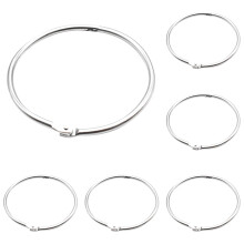 Gardinringer 50 mm runde sølvmetallklips 10 stk