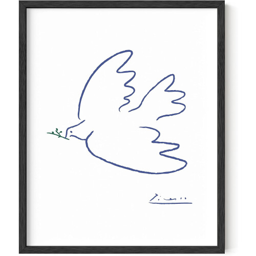 Fredsdue kunsttryk, Picasso-stil, uindrammet 16x20