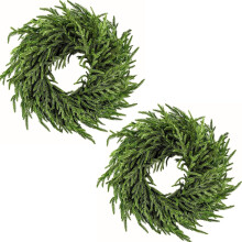 Norfolk Pine Wreath 24 inch artificial green holiday