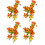 Artificial Christmas Berry Branches 35cm Red Orange Blue 4 1