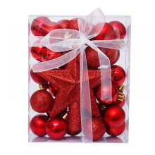 Mini Christmas Balls Ornaments Pink 30 pcs 3 cm
