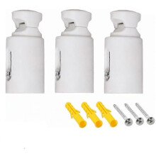 White Radiator Brackets Set – Adjustable 75-95mm