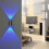 LED-Wandleuchte, doppelseitig, blau, Aluminium, 2er-Pack 4