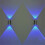 LED-Wandleuchte, doppelseitig, blau, Aluminium, 2er-Pack 5