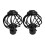 Jerngardinstang-finials – svarte, 2 stk. 3