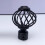 Jerngardinstang-finials – svarte, 2 stk. 4