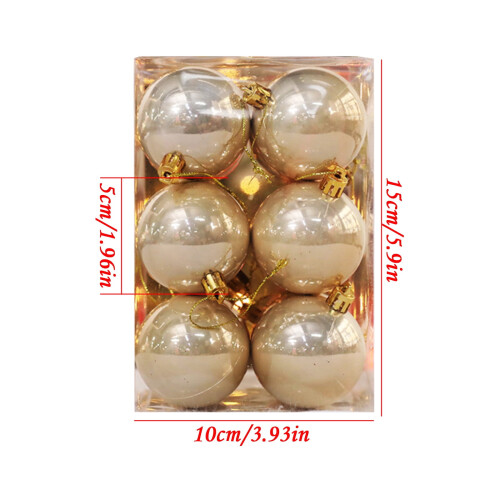 Christmas Tree Balls Gold 5cm 12 Pcs 2