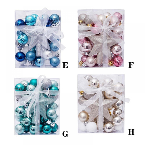 Mini Christmas Balls Ornaments Pink 30 pcs 3 cm 2