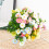 Artificial Daisy Bouquet Silk Flowers Blue 35cm 3