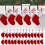 Initial Christmas Stocking – Red & White Knit, 7.9 in 3