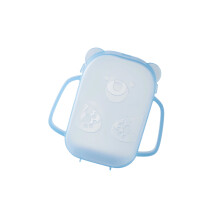 Leak Proof Baby Yogurt Pouch Holder Encourages-Transparent blue