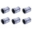 6X LM20UU 20mm Inside Dia Linear Motion  Bush Bearing Bushing Silver 1