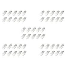 Car T10 12V 5W 168 194 W5W Halogen Light Bulb Instrument Cluster Gauge Dash Lamp Reading Lights , 50 Pack Warm White
