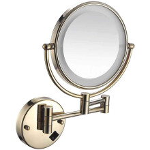 Wall Mounted Makeup Mirror with Lights, 3X 5X Magnifying Bathroom Mirror, 360 Rotating USB Rechargeable Design