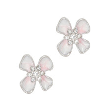 Flower Design Headphone Rhinestones Buckles Clip On Ear Hook